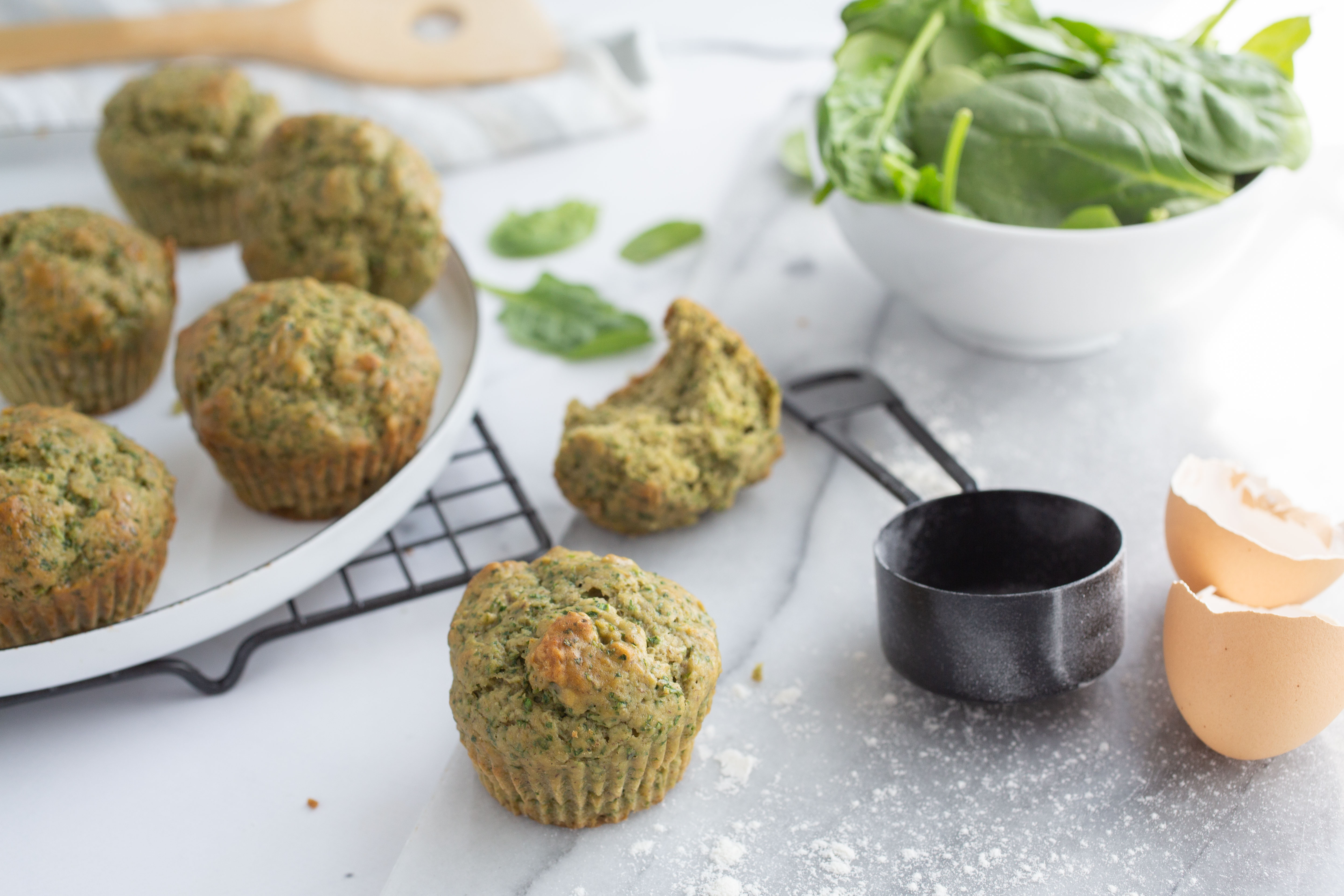 Spinach Muffins - Frenchly Food Photography