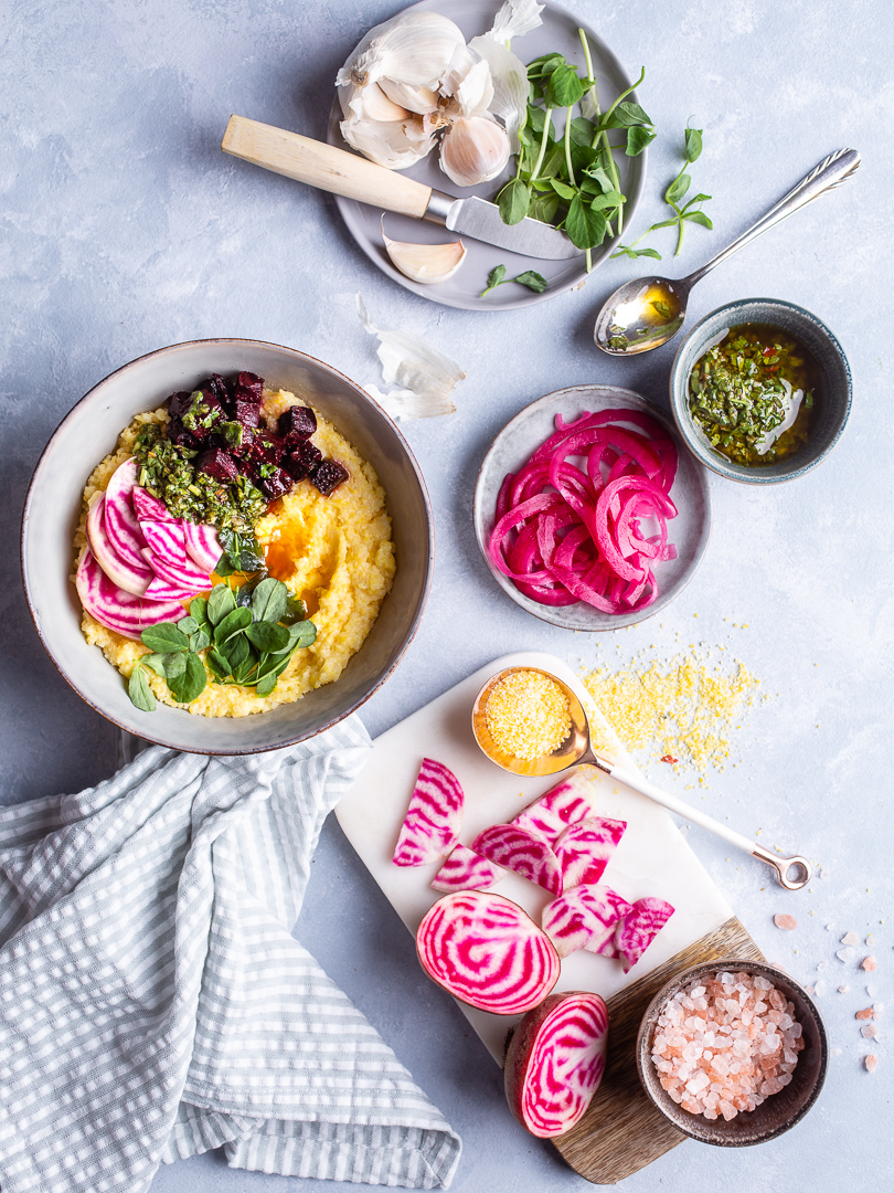 Polenta bowl I shot for my food photography business content needs